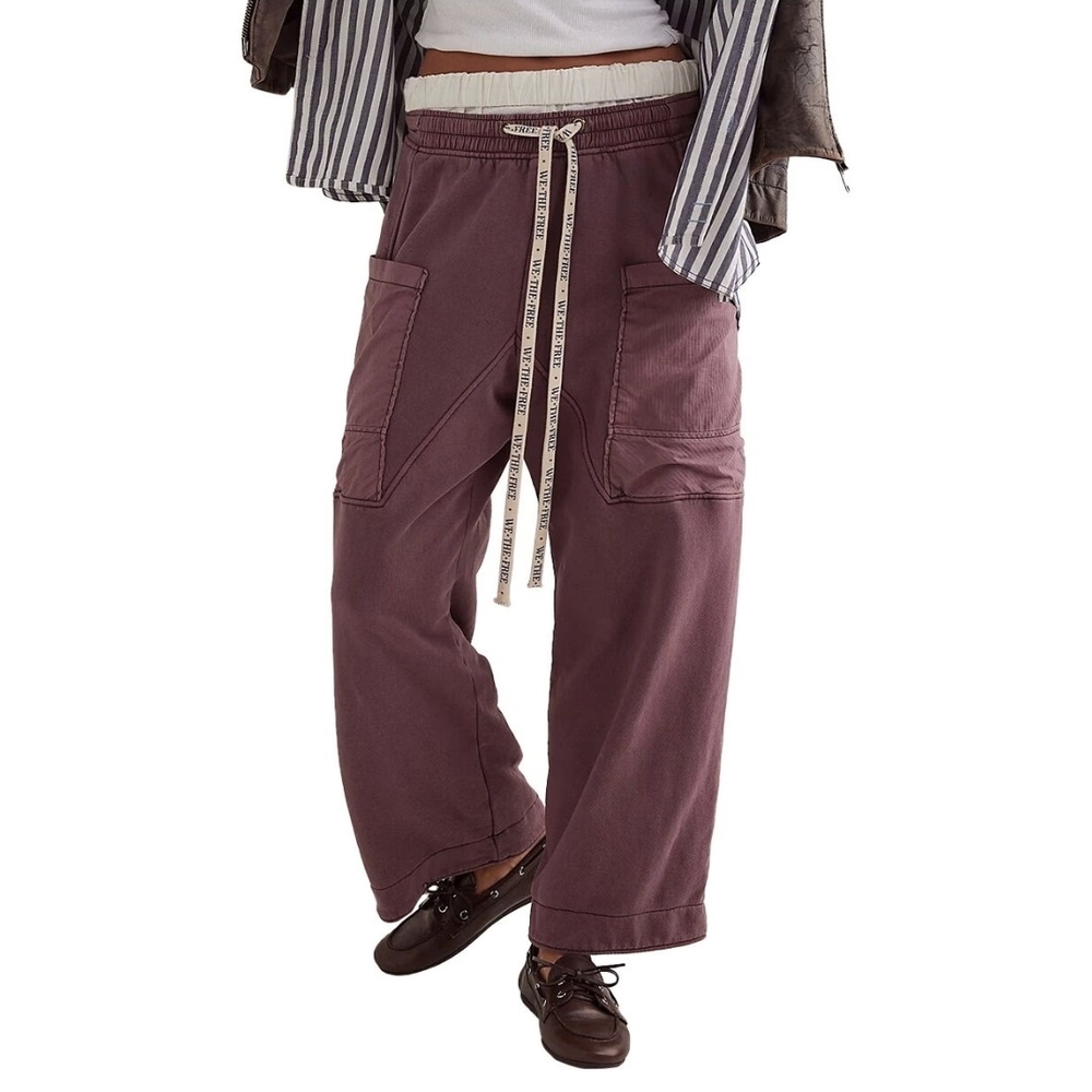 Free People Jet Set Pants in Plum